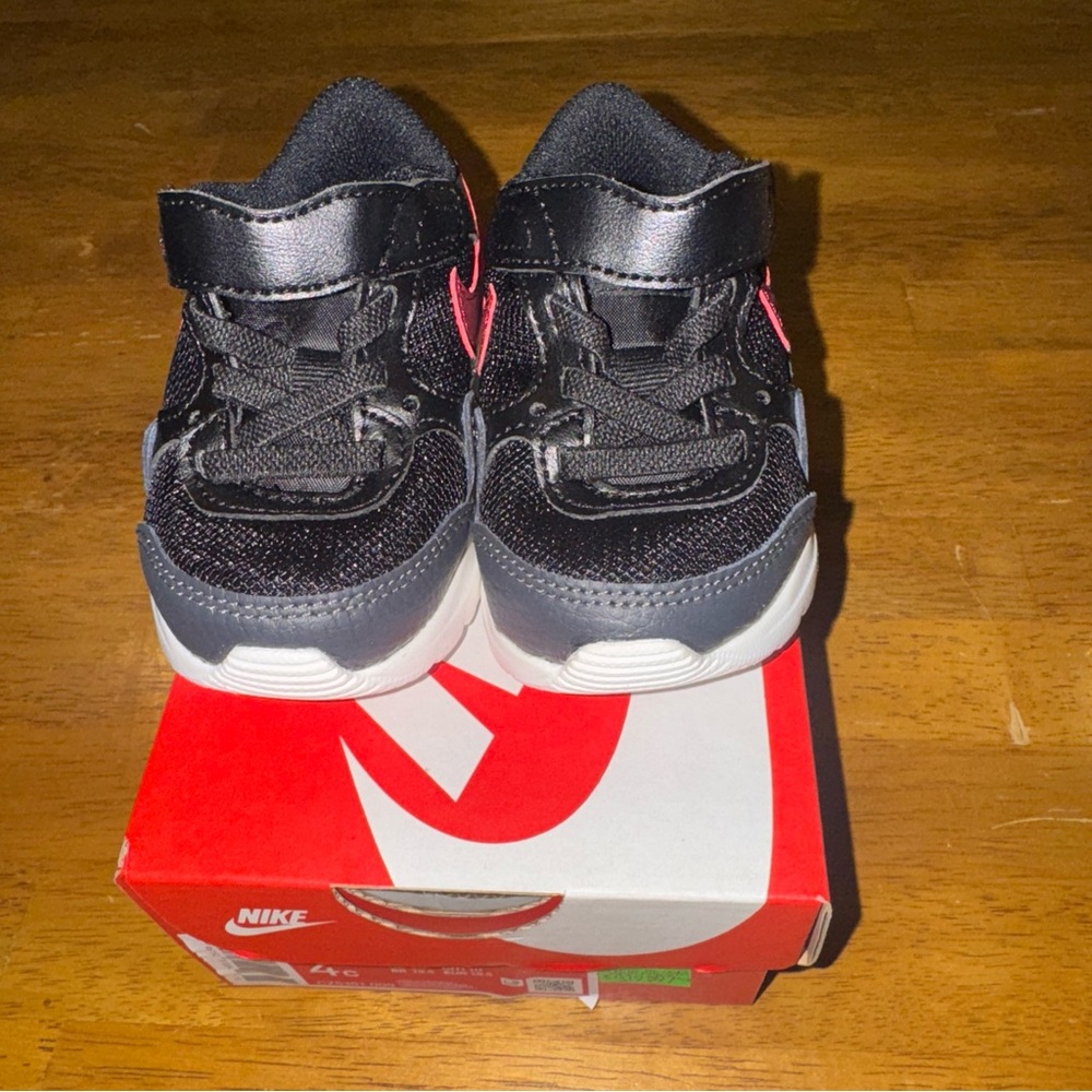 Nike Toddler's Air Max SC TDV Shoes Black Red 4c Lace & Strap New With Tags